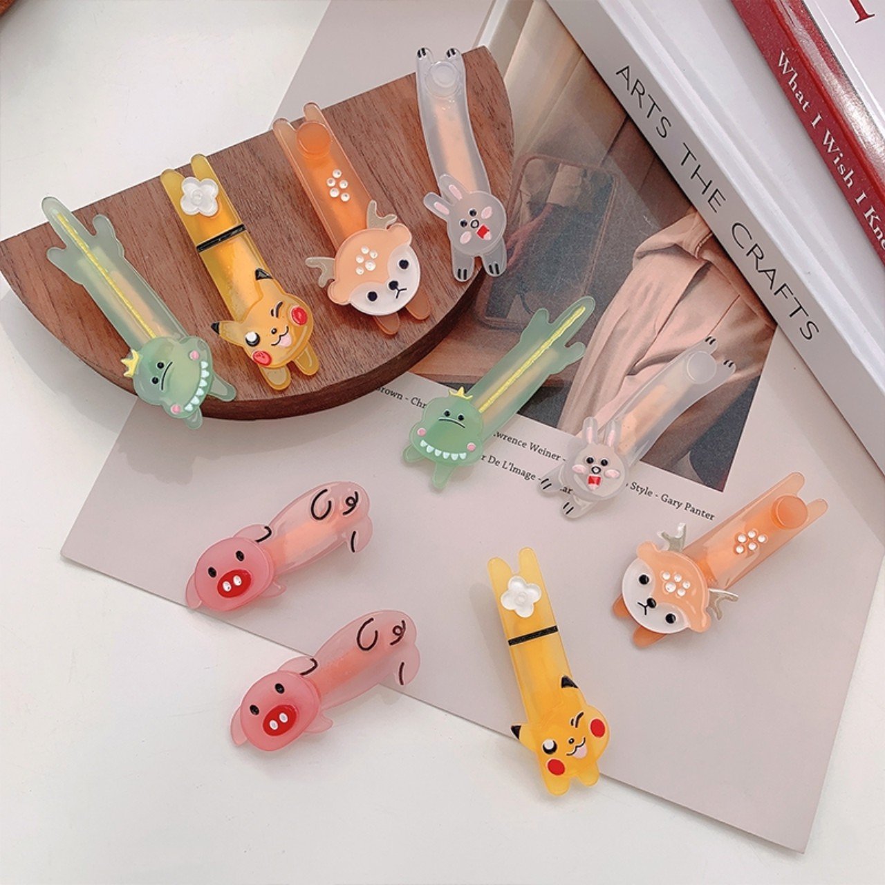 KẸP  TÓC HỌA TIẾT THÚ RESIN CARTOON