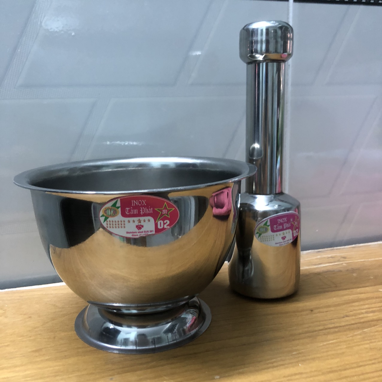BỘ CHÀY CỐI INOX CAO CẤP SIZE LỚN SIÊU ĐẸP