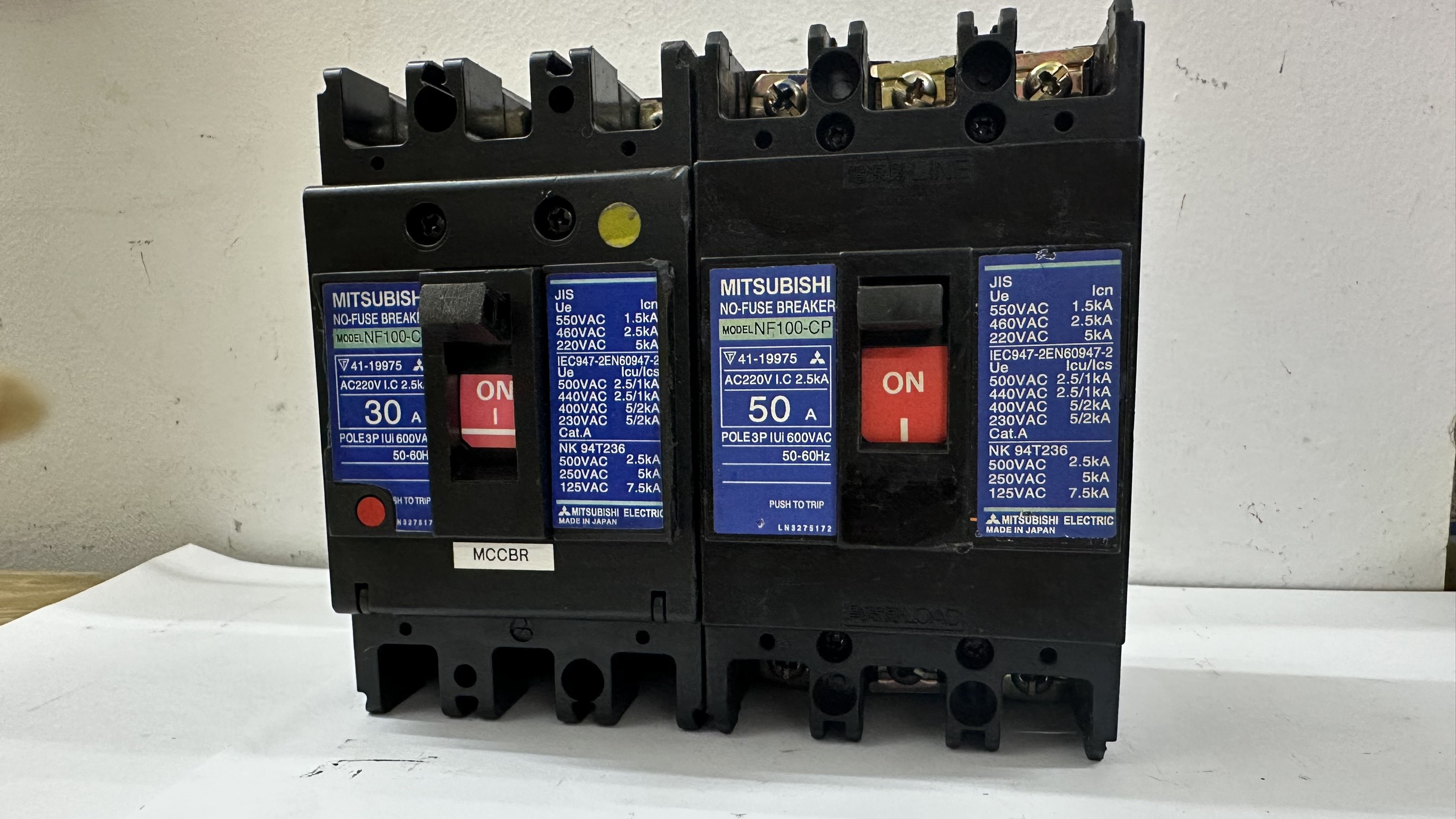 Mccb 3 Pha Mitsubishi 20A~50A (Hàng Nhật Đã Qua Sử Dụng- Mới 85-95%)