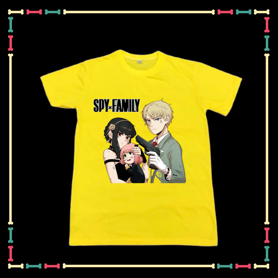 Áo thun bé trai, bé gái mẫu anime spy x family, vải cotton thái co giãn 4 chiều-đủ size áo từ 10kg đến 90kg