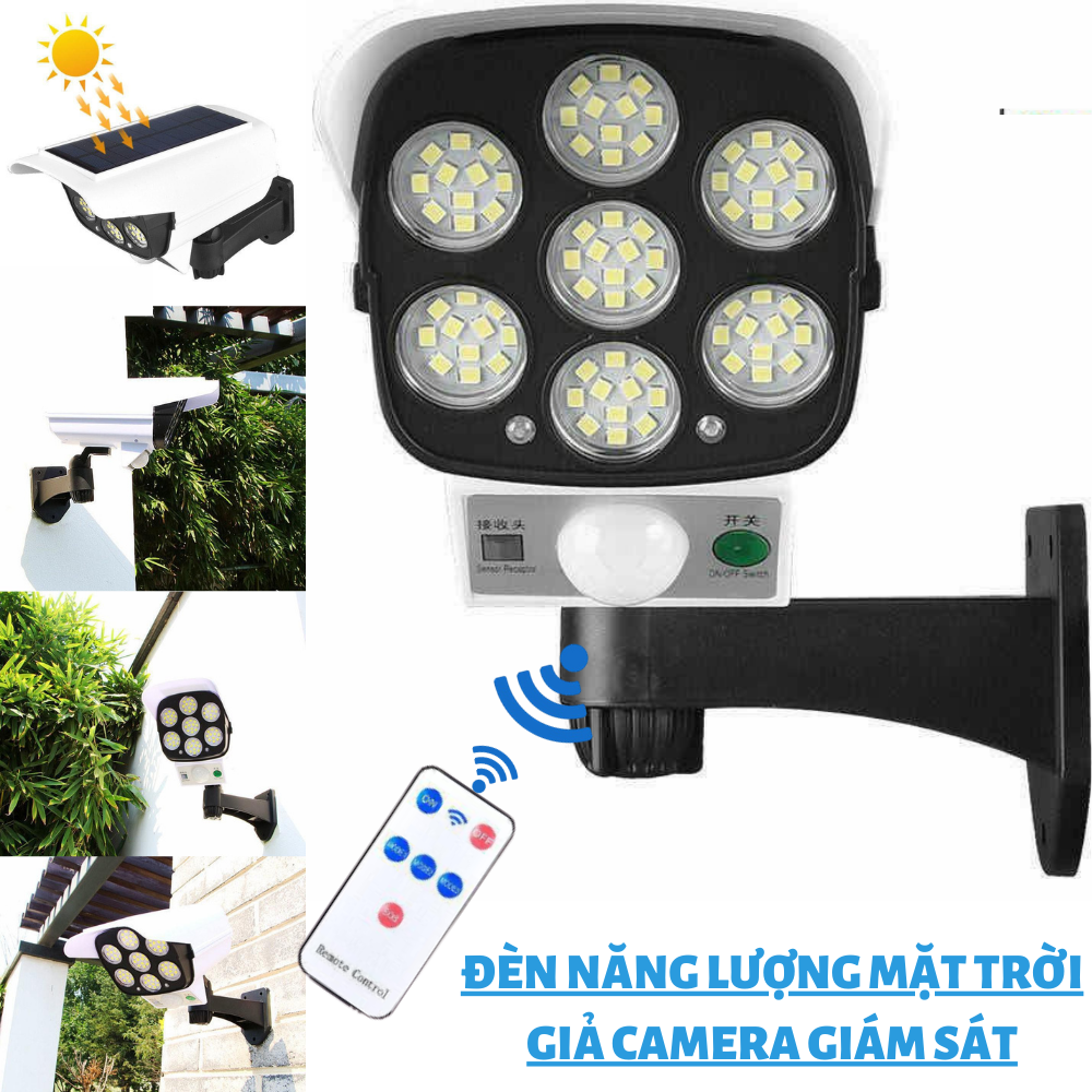 ĐÈN NĂNG LƯỢNG MẶT TRỜI GIẢ CAMERA CẢM BIẾN