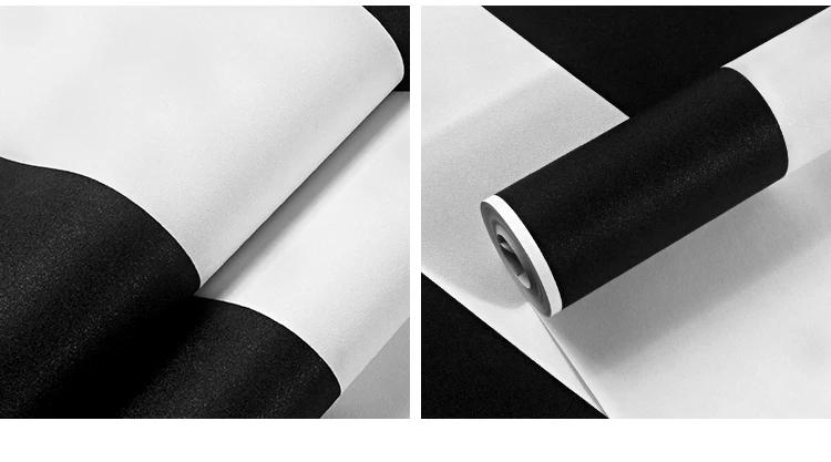 Cuộn 5m giấy dán tường sọc trắng đen khổ 45cm