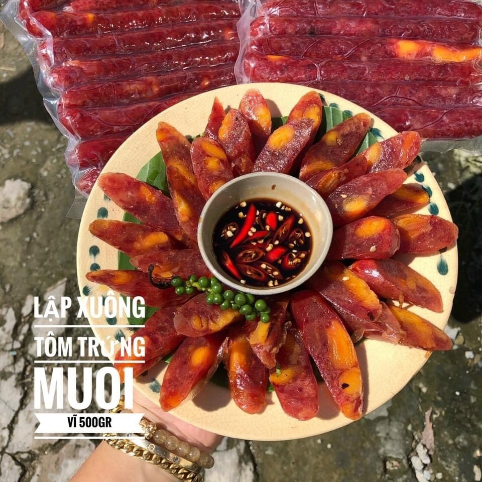1Kg Lạp Xưởng Tôm Trứng Muối