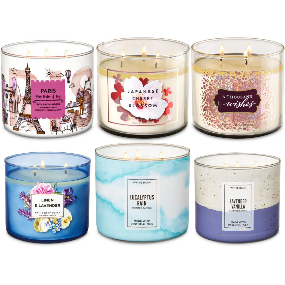 [HCM][Đủ Mùi] Nến Thơm 3 Bấc Bath And Body Works (411g)