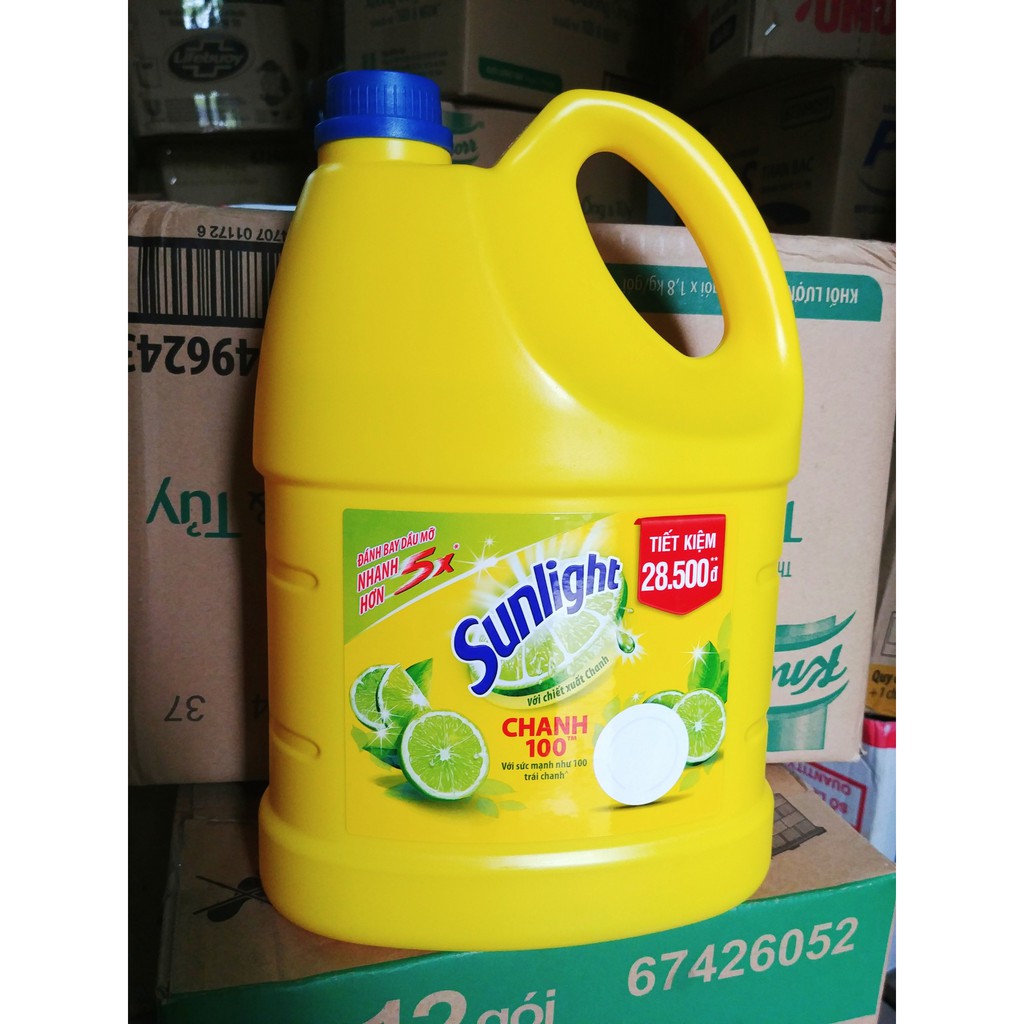 Nước Rửa Chén Sunlight Chanh 3,8 kg