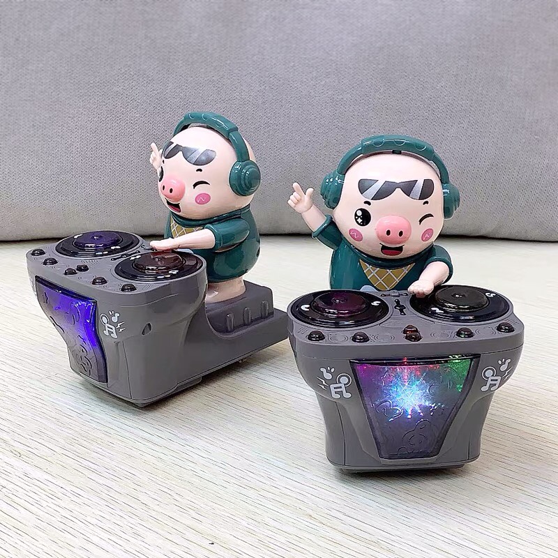 Đồ chơi Heo DJ đánh nhạc  di chuyển tiến lùi vui nhộn, Đồ chơi cho bé Chú Heo Chơi DJ có Nhạc và Đèn, Đồ chơi trẻ em Heo dễ thương nhảy theo nhạc - LICLAC