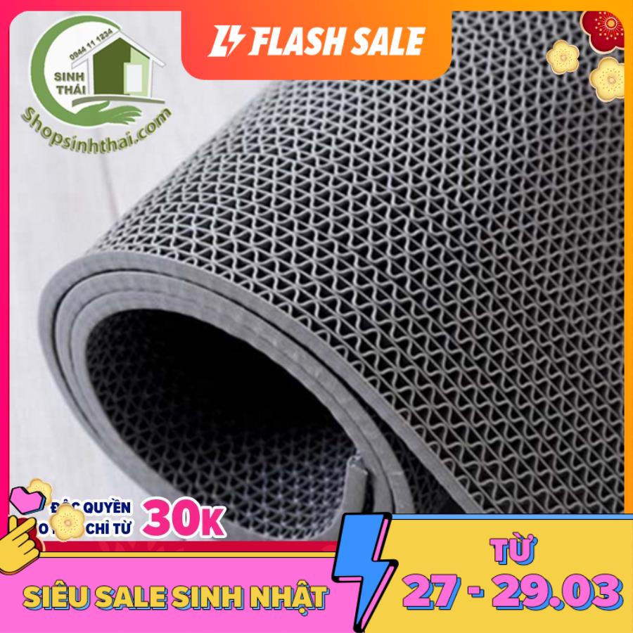 Thảm nhựa lưới chống trơn màu xám - [ 50cm x khổ 90cm ]. Dùng cho những nơi dễ ngã và dầu mỡ trơn trợt.