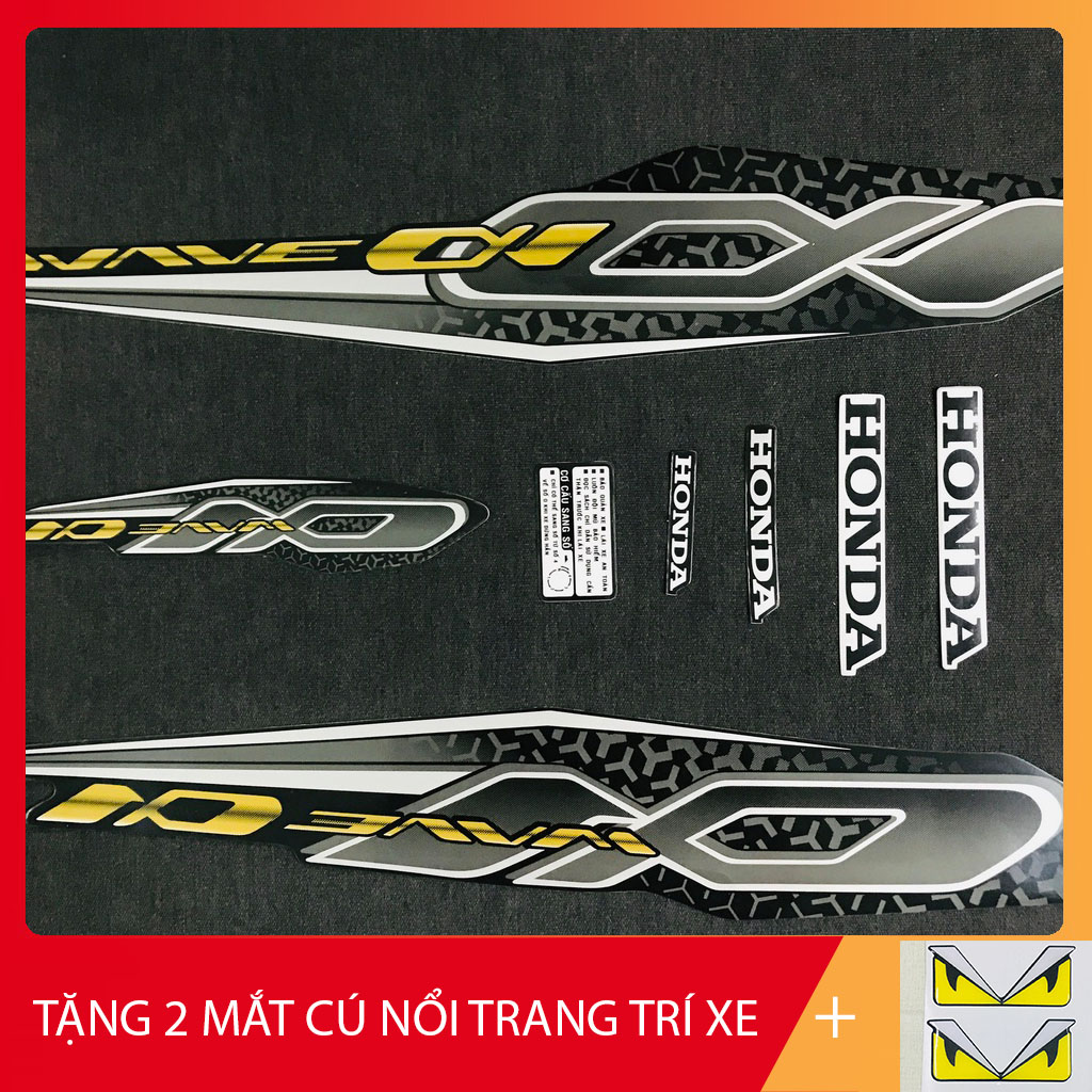 BỘ TEM RỜI 3 LỚP DÁN FULL XE WAVE ANPHA 2019
