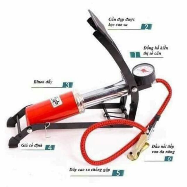 Bơm Đạp Chân 1 Piston Cao Cấp