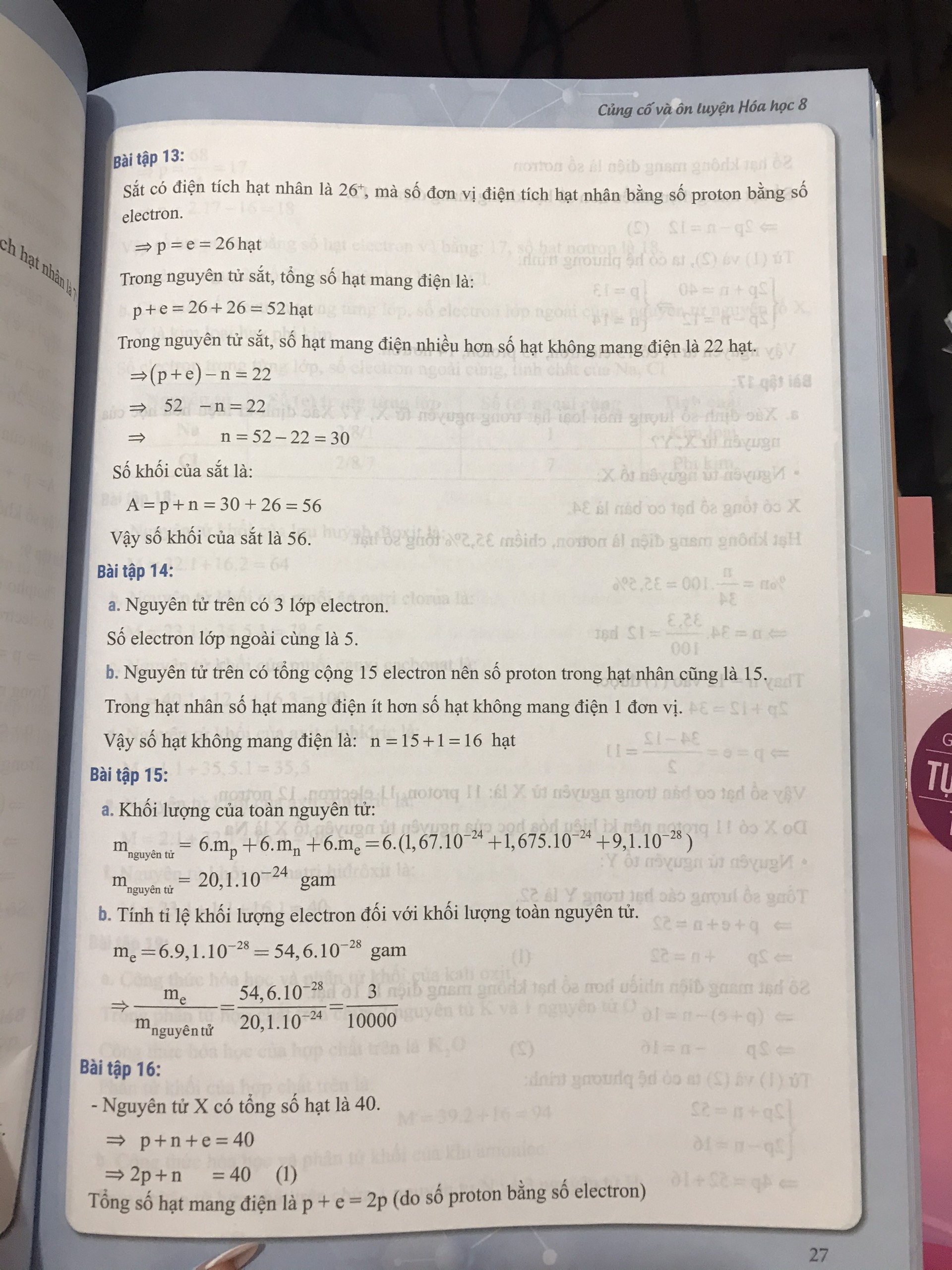 Củng cố và ôn luyện hóa học 8