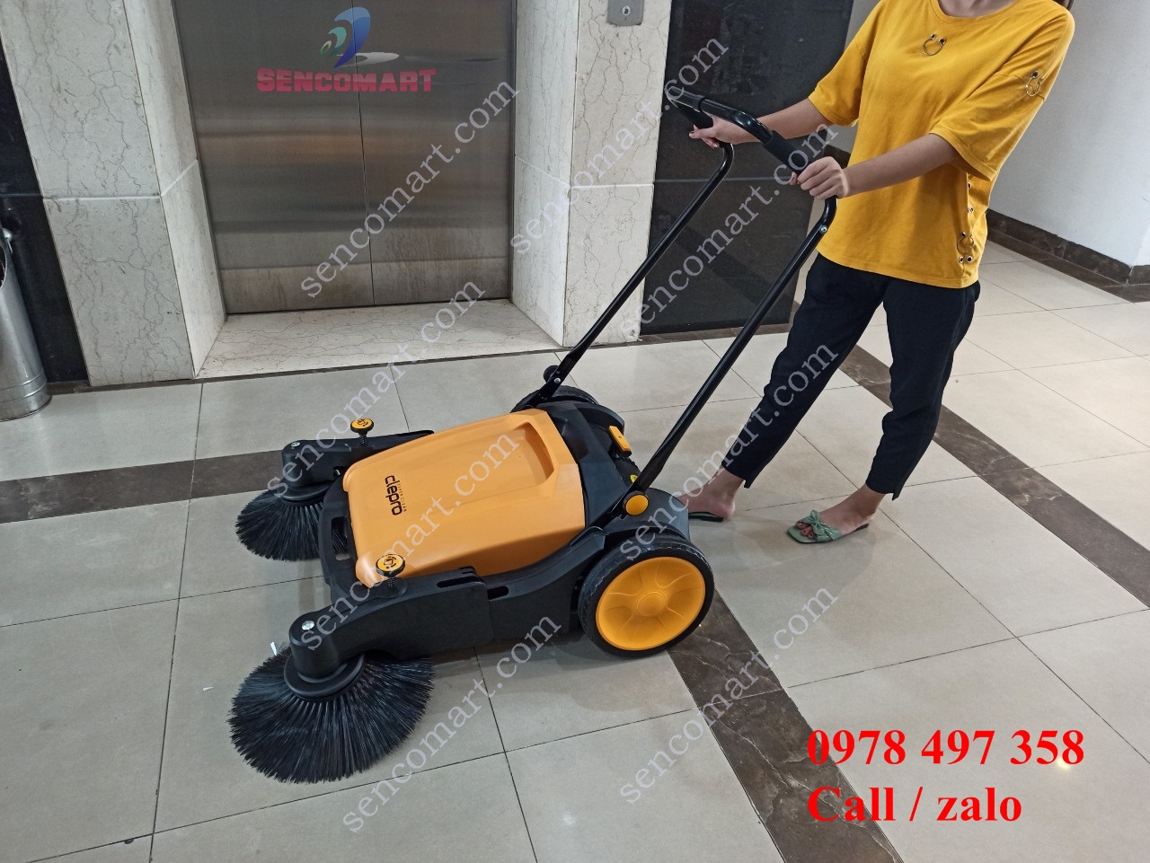Máy dọn vệ sinh siêu nhanh đẩy tay clepro 103/2