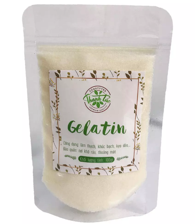 Bột gelatin loại 1/2 trọng lượng 1kg/100g