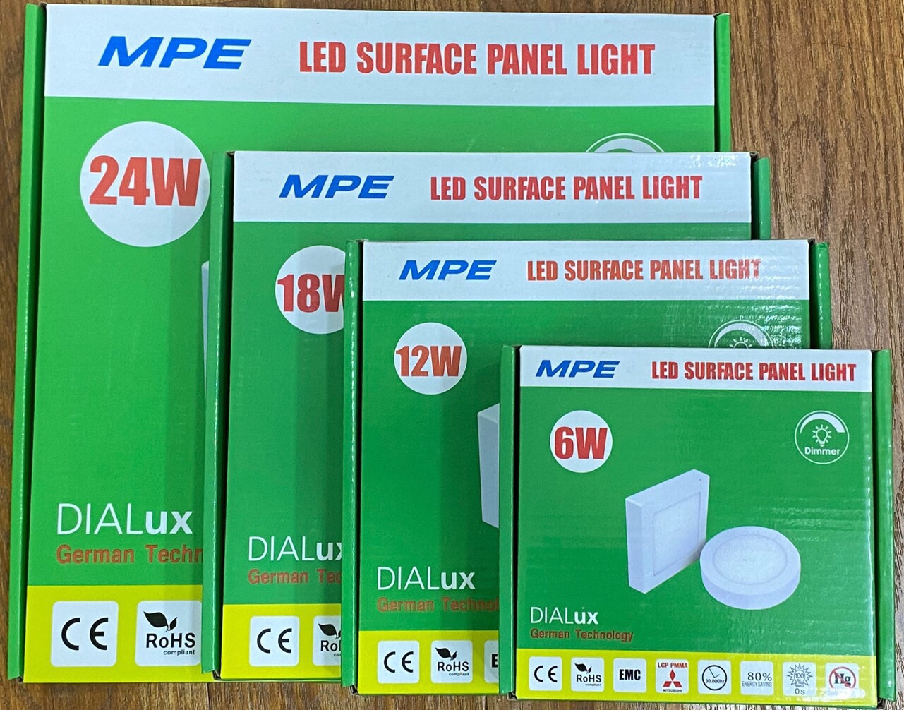 Đèn led ốp trần nổi srpl 6w, 12w, 18w, 24w mpe