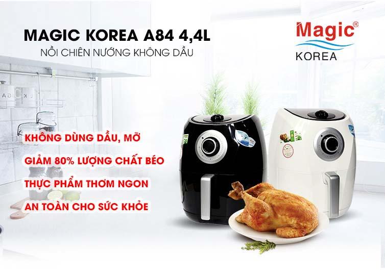 [HCM]Nồi chiên không dầu 4.4L A84 Magic Đen