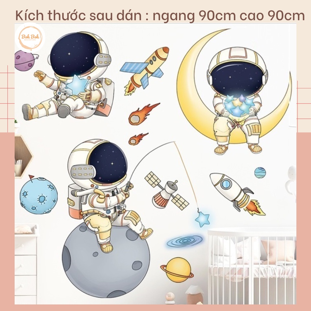 Decal dán tường phi hành gia A81 - Decal dán tường Hàn Quốc