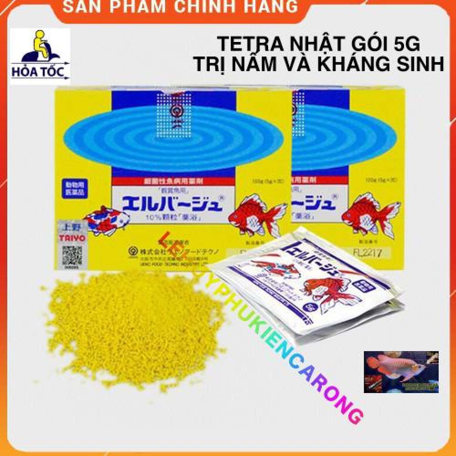 "hoàn tiền đến 10%" tetra nhật tɾị nấm, kháng sinh cho cá cảnh gói 5g hàng chính hãng