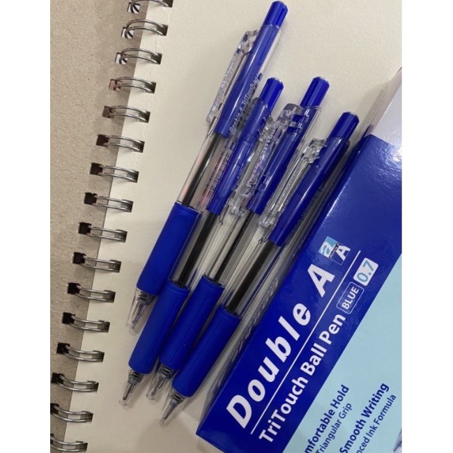 [Nowship] Combo 4 cây bút Double A TriTouch Ball Pen 0.7 - Thái Lan [Bút bi chính hãng]