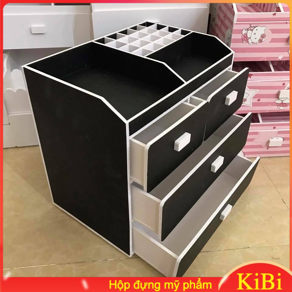 Tủ đựng mỹ phẩm 4 tầng màu đen