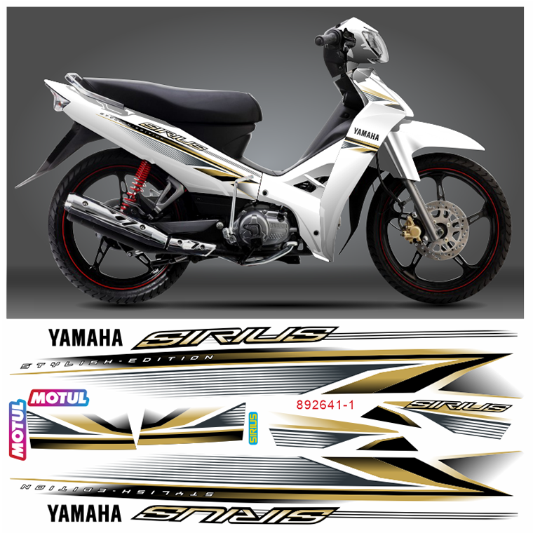 Tem Rời SIRIUS 110cc 50cc mẫu zin 892641 (Tem Chế 3 Lớp Chống Phai Màu)