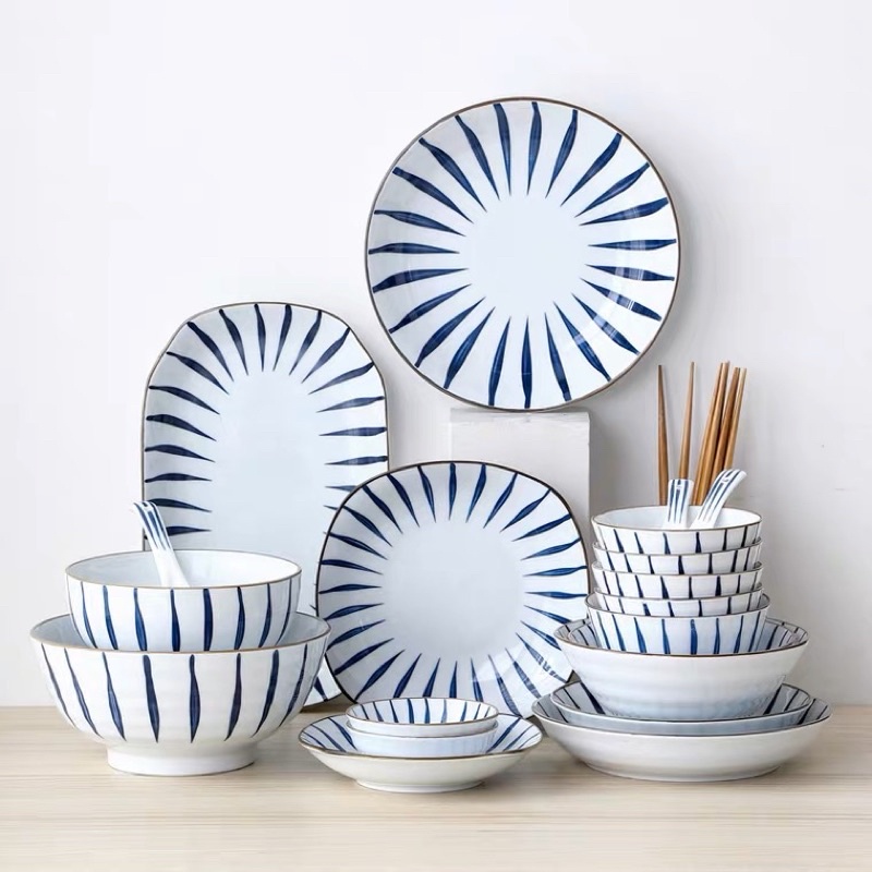 15-piece porcelain bowl and dish set-textured (retail)