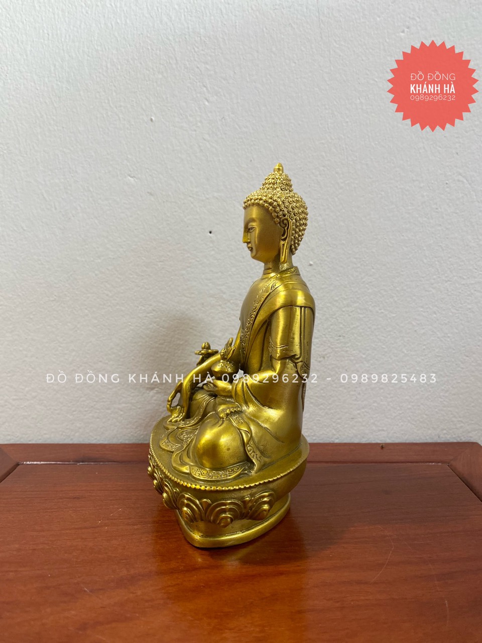 Tượng Phật Dược Sư bằng đồng cao 21cm