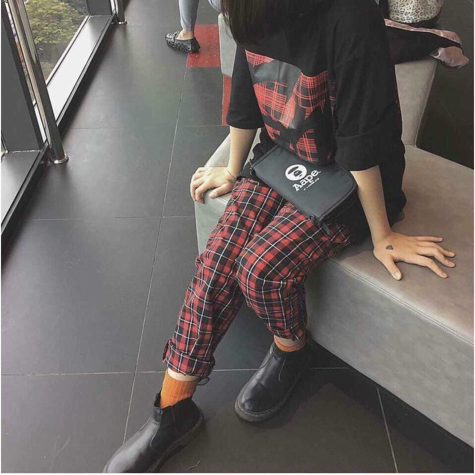 Quần baggy karo ô to cực hot hit