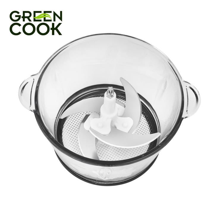 Máy xay đa năng Green Cook GCB-01 300W dung tích 2L cối thuỷ tinh 4 lưỡi cắt - Hình ảnh 6