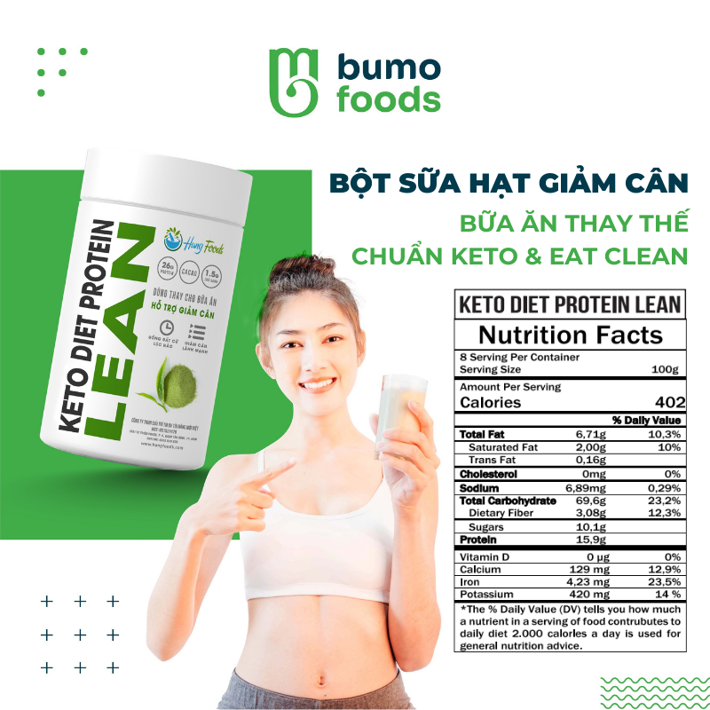 Bột sữa hạt dinh dưỡng giảm cân LEAN (Hộp 500gram)