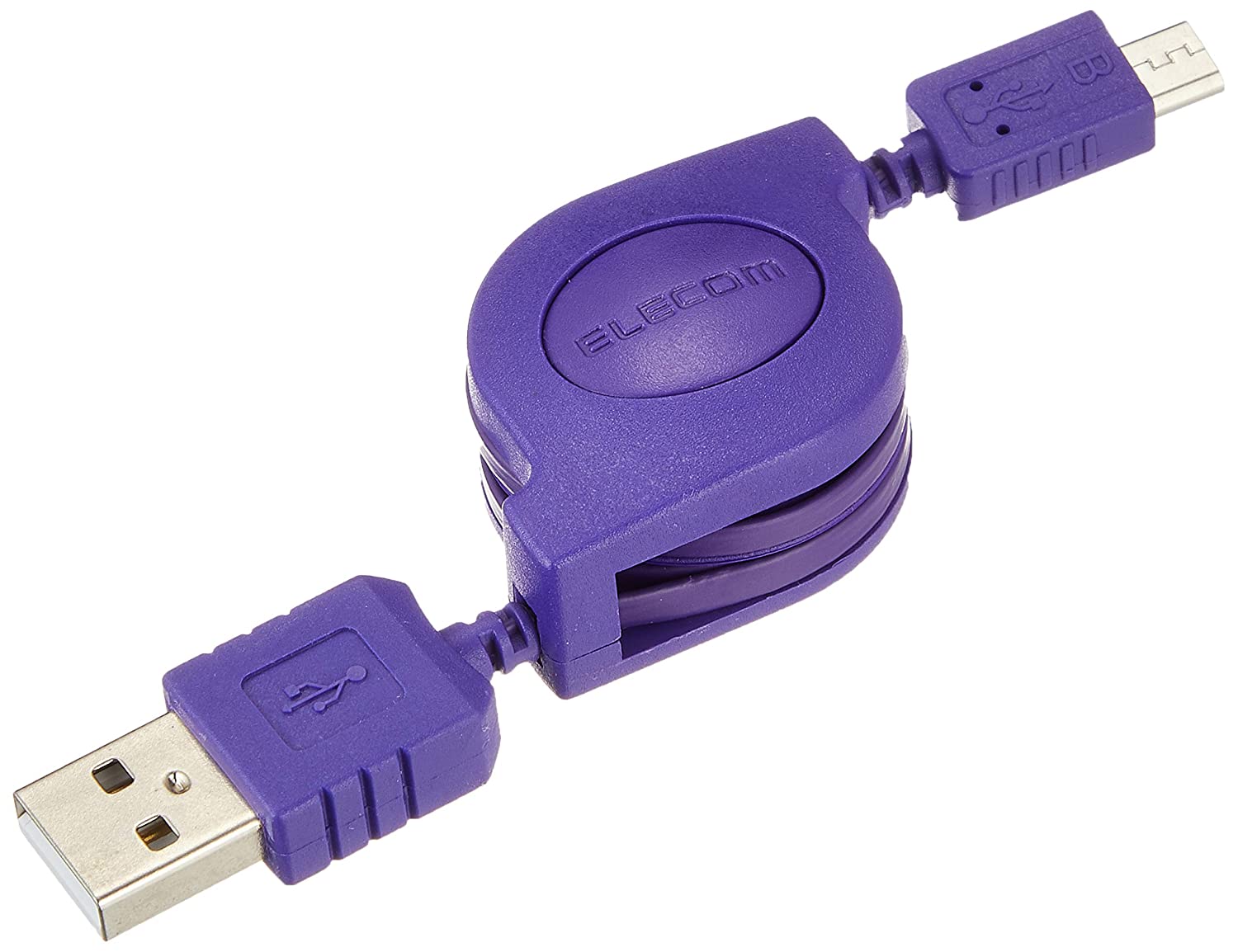 Dây Cáp Cuộn Micro USB (A-microB) ELECOM MPA-AMBIRLC08 Chính Hãng
