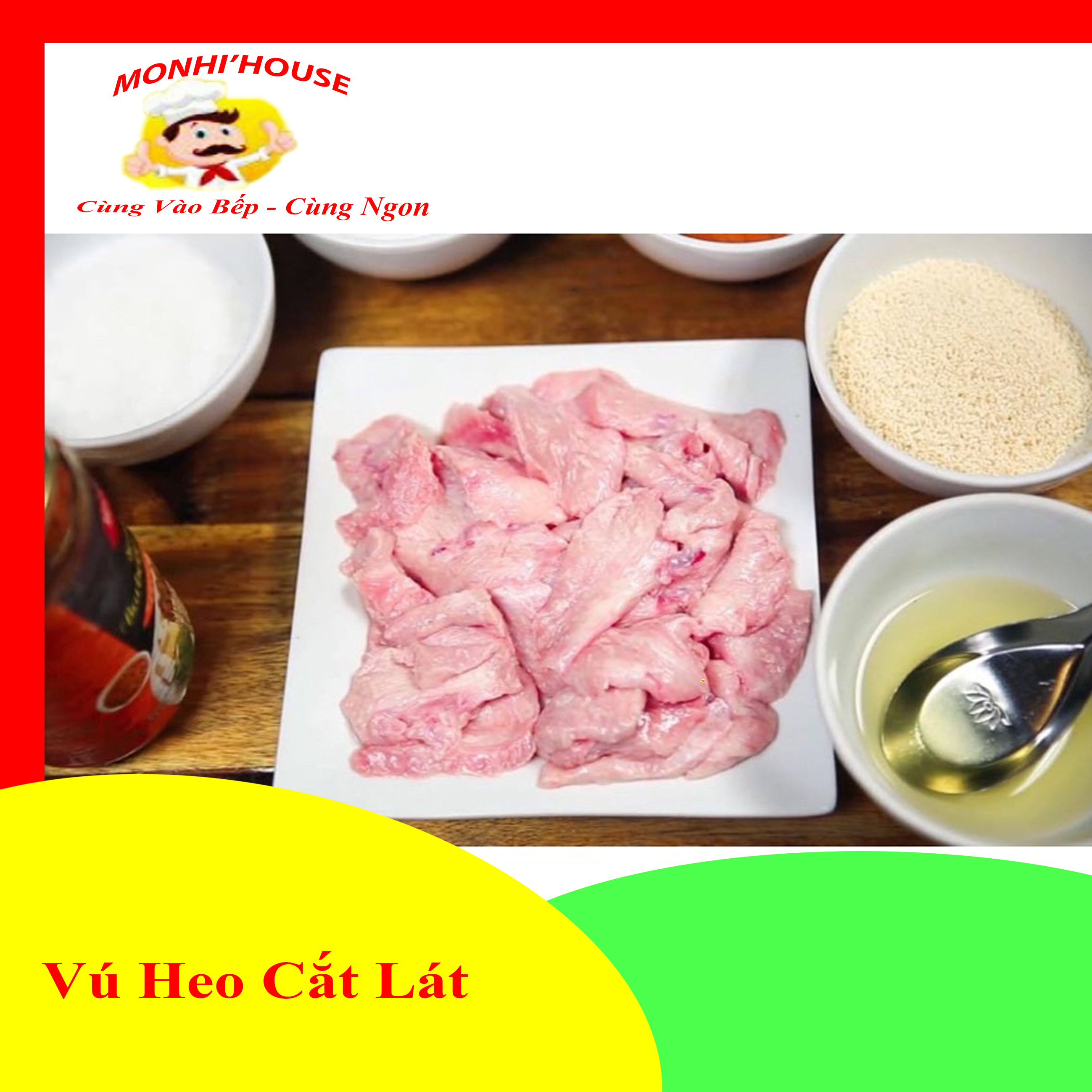 Vú heo làm sạch cắt lát sẵn đóng hộp 500g
