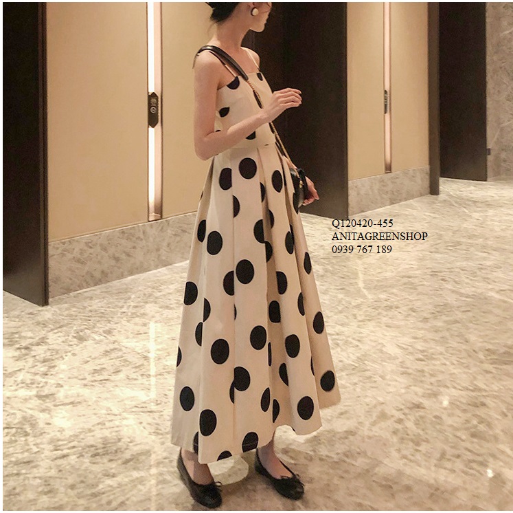 Q120420  ĐẦM MAXI CHẤM BI