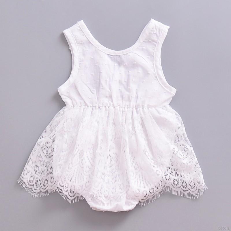 BOBORA Infant Baby Girls Lace Floral Romper Fashion Sleeveless Cotton