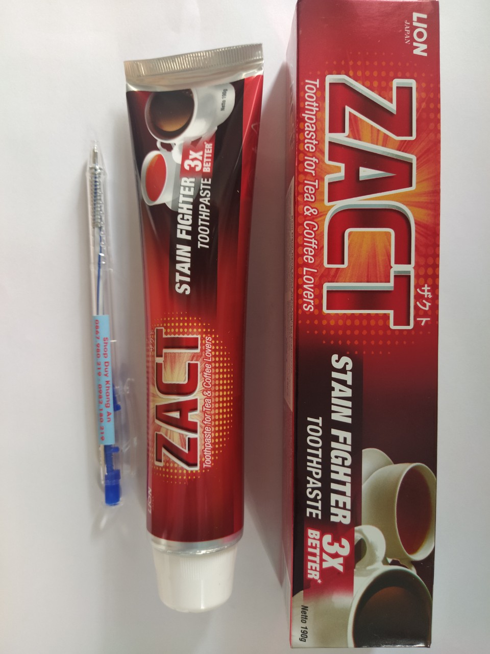 [HCM]Kem Đánh Răng ZACT 190g ( LION Nhật Bản - Hàng nhập khẩu)