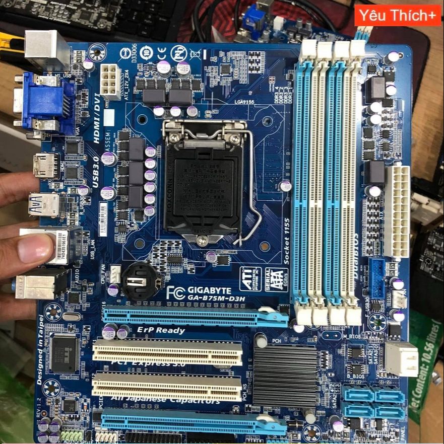 Main B75 Gigabyte 4 khe ram socket 1155 zin đẹp gần như mới