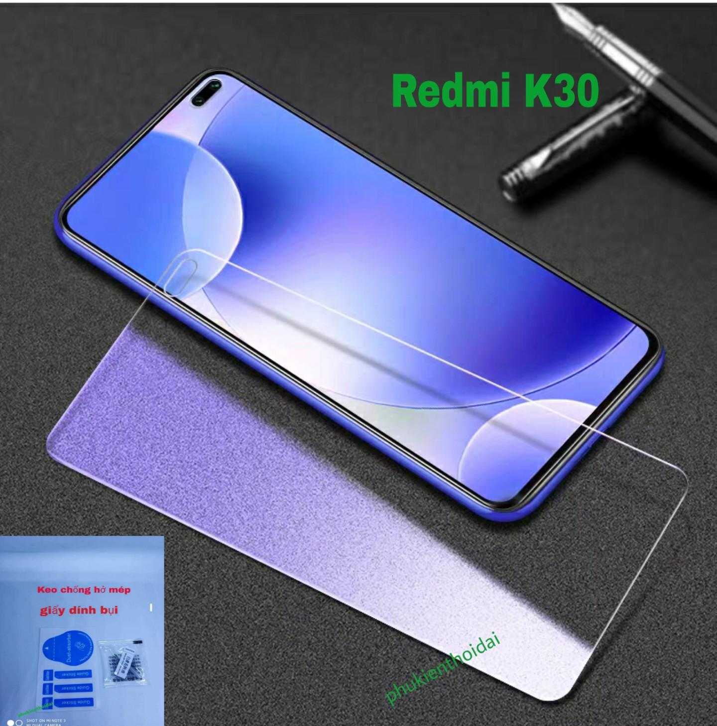 Kính cường lực Xiaomi Redmi K30 / K30 5G tím chống tia UV hại mắt ( tặng keo mép )