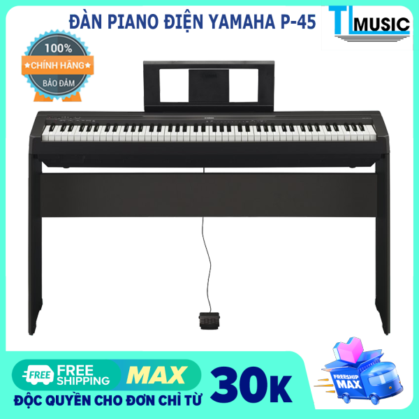 [Chính hãng] Đàn piano điện 88 phím Yamaha P45 - Digital piano Yamaha P-45 - Thiết kế nhỏ gọn, kết nối bluetooth tiện dụng, phù hợp với mọi không gian