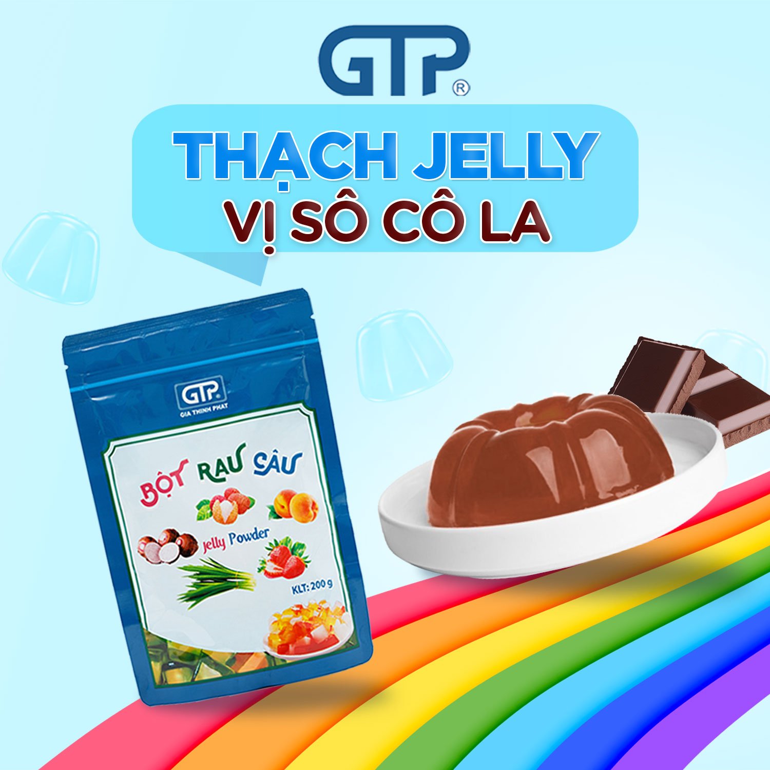 Bột Rau Câu hương Socola GTP (200g/gói)