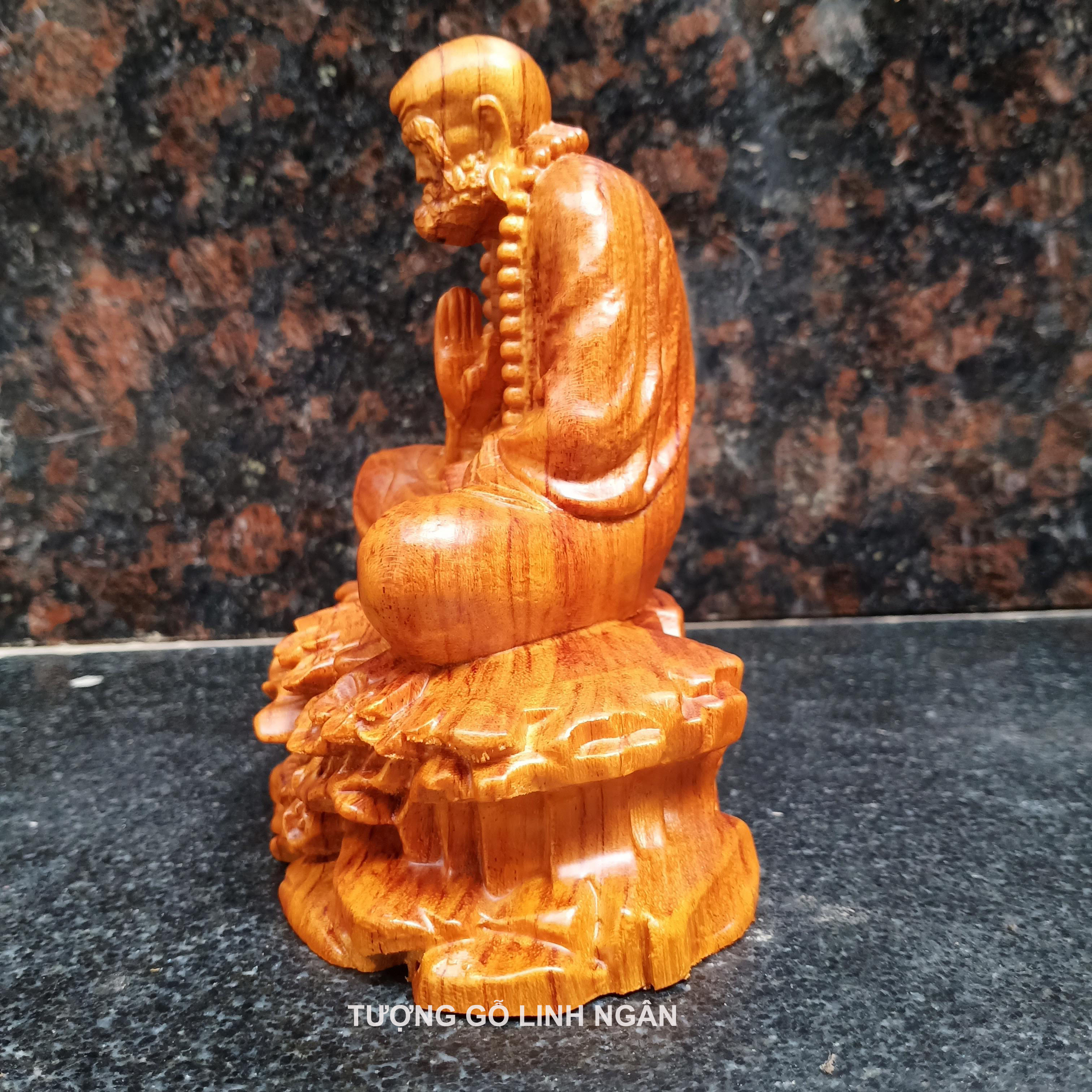 Tượng Đạt ma - Đạt ma sư tổ ngồi thiền gỗ hương