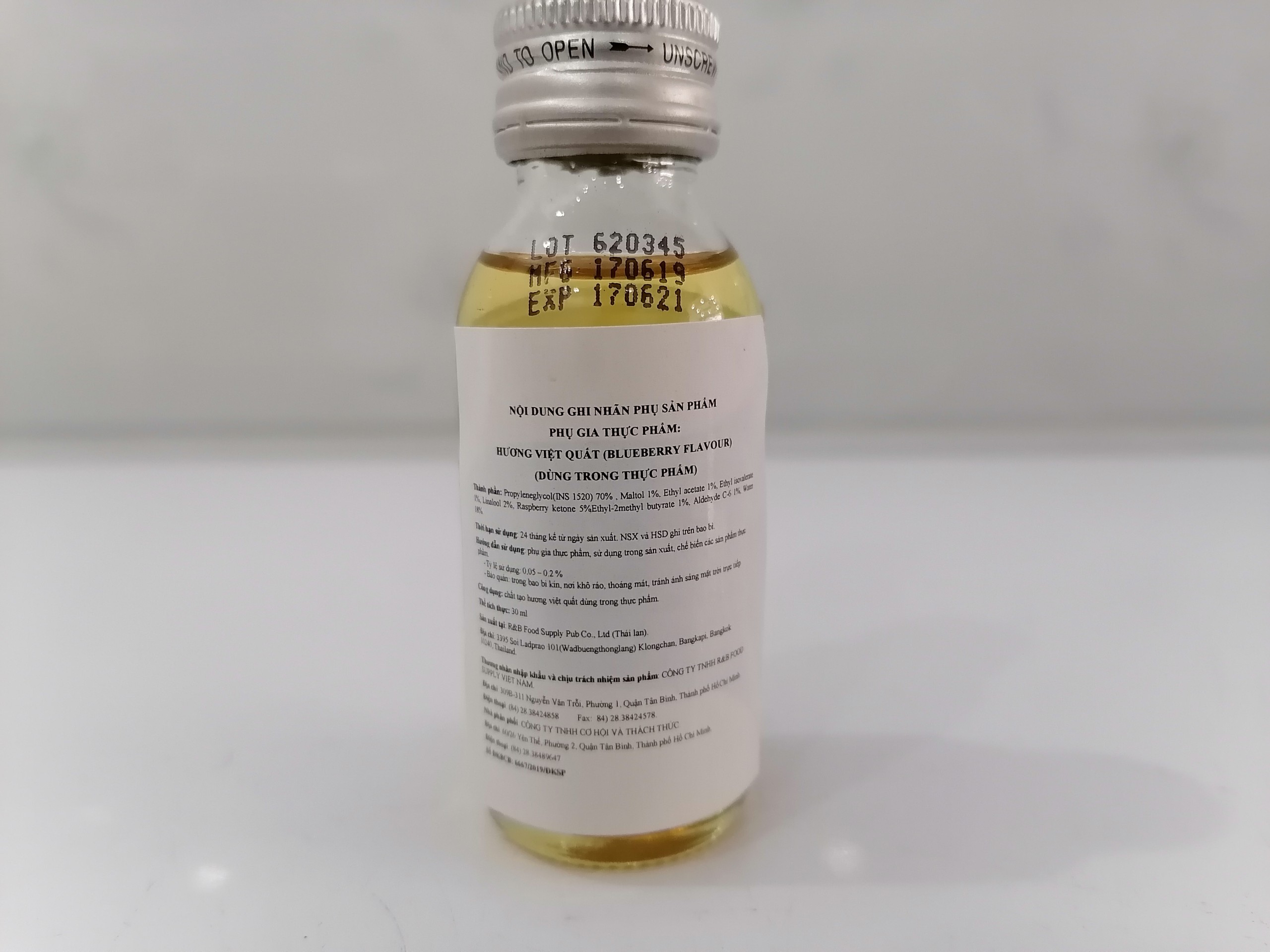 [Lọ nhỏ 30ml – VIỆT QUẤT] Hương thực phẩm [Thailand] BEST ODOUR Flavour Blueberry (halal) (cac-hk)
