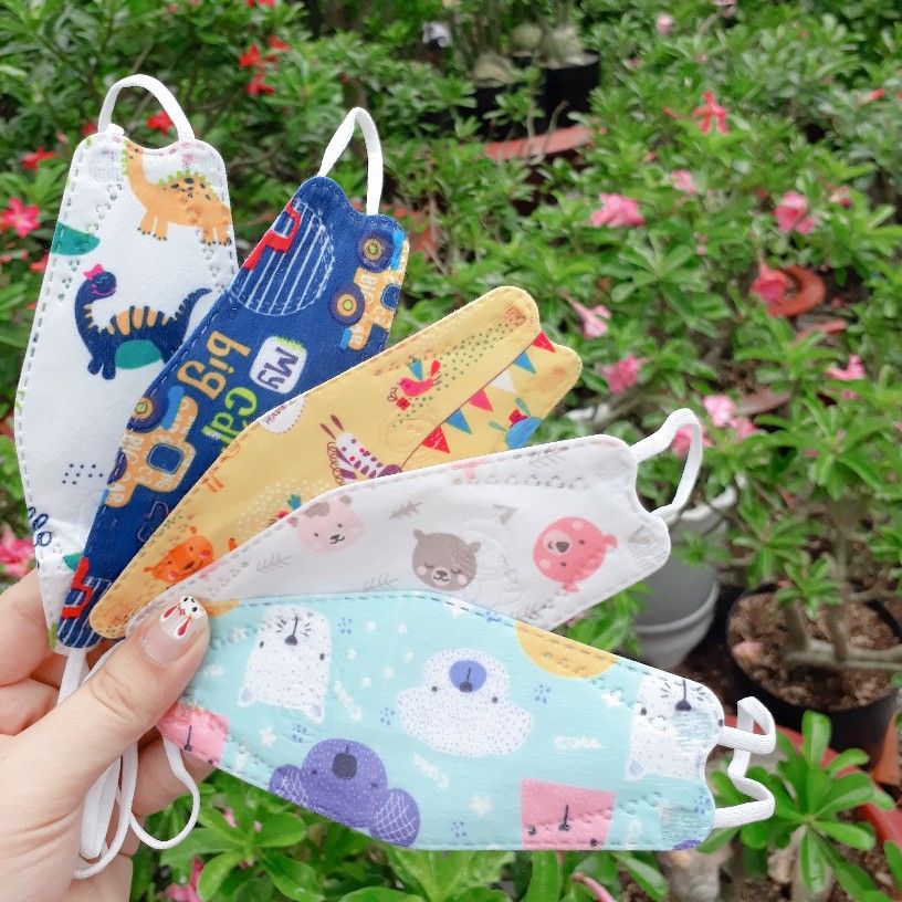 Túi 5 khẩu trang trẻ em KF94 chuẩn Hàn Quốc 4 lớp cho bé