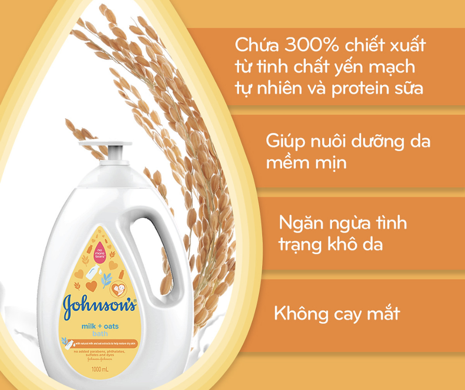 [Siêu thị WinMart] - Sữa tắm chứa sữa & yến mạch Johnson 500ml