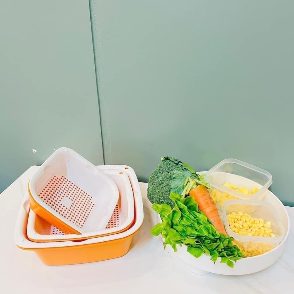 SET RỔ 6 MÓN ECCO ❌ BỘ RỔ ĐA NĂNG ❌ KÈM CHẬU