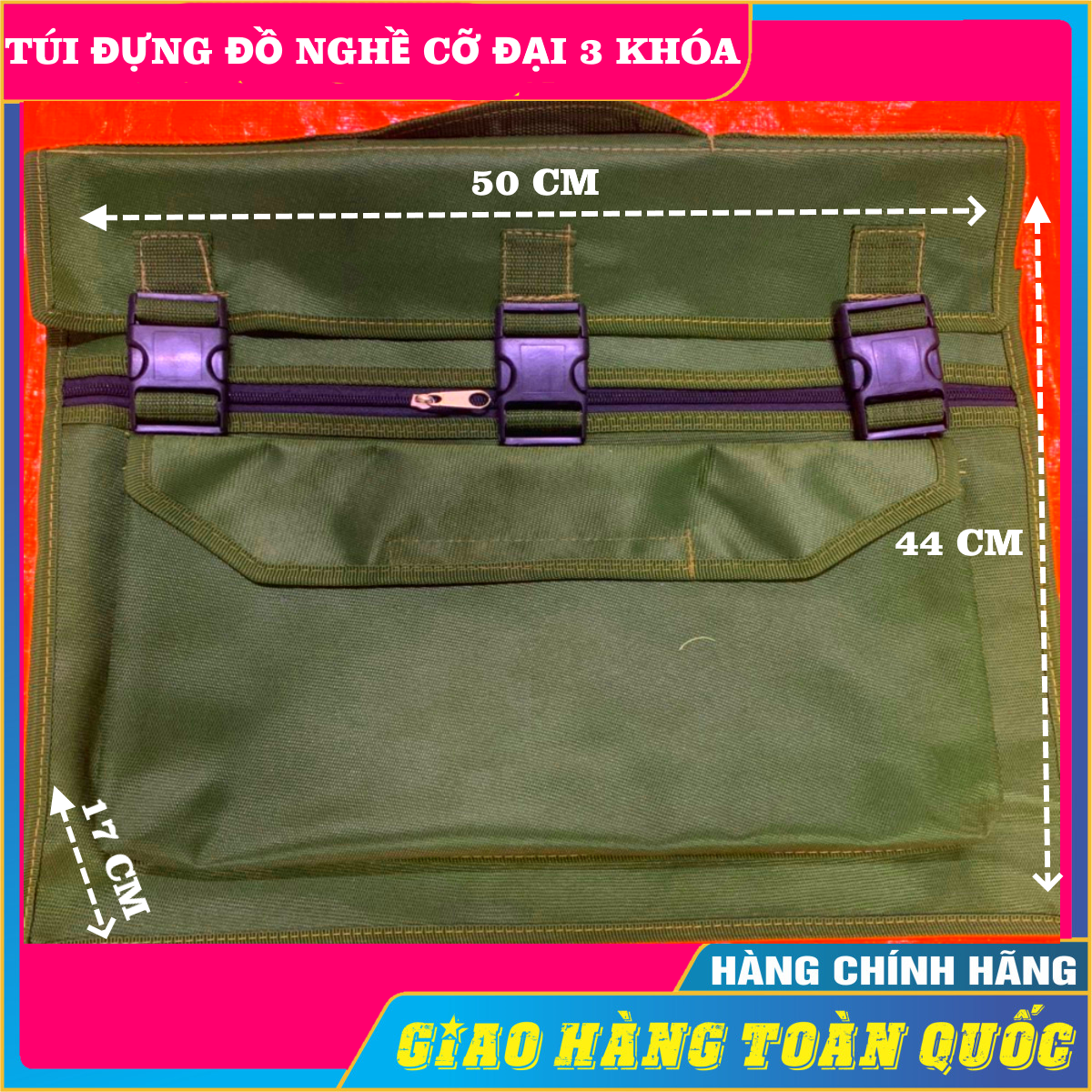 TÚI ĐỰNG ĐỒ NGHỀ , DỤNG CỤ SỬA CHỮA CỠ ĐẠI 3 KHÓA