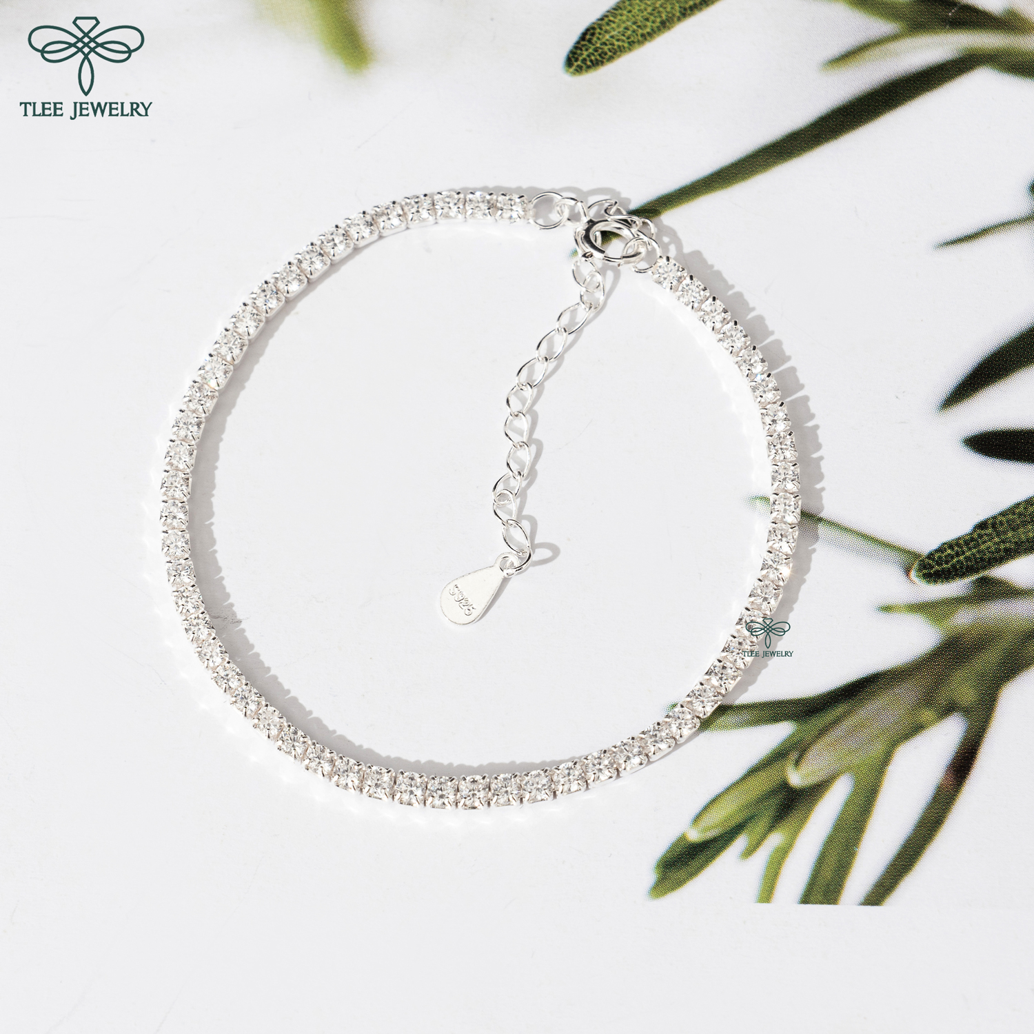 Lắc tay bạc nữ TLEE full dải đá lấp lánh TleeJewelry LT0122