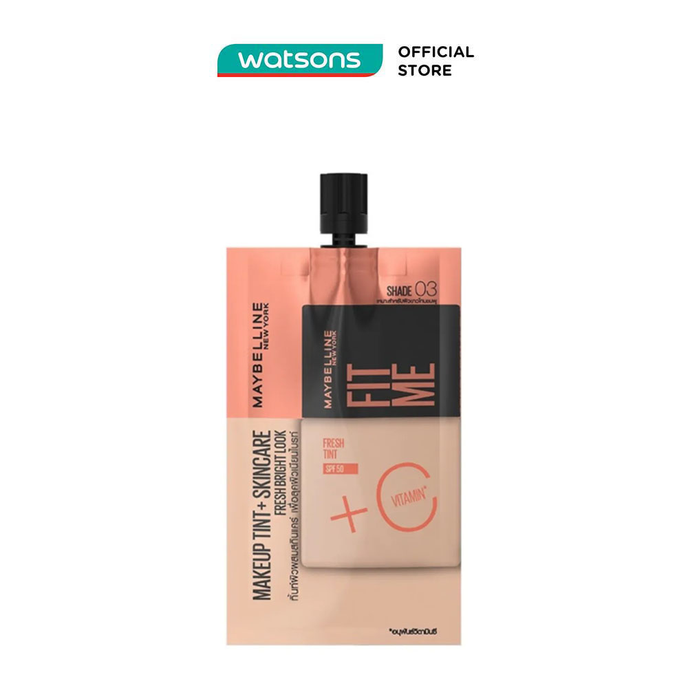Quà tặng không bán] kem nền sáng da che phủ tự nhiên maybelline new york fit me fresh tint 5ml - 03