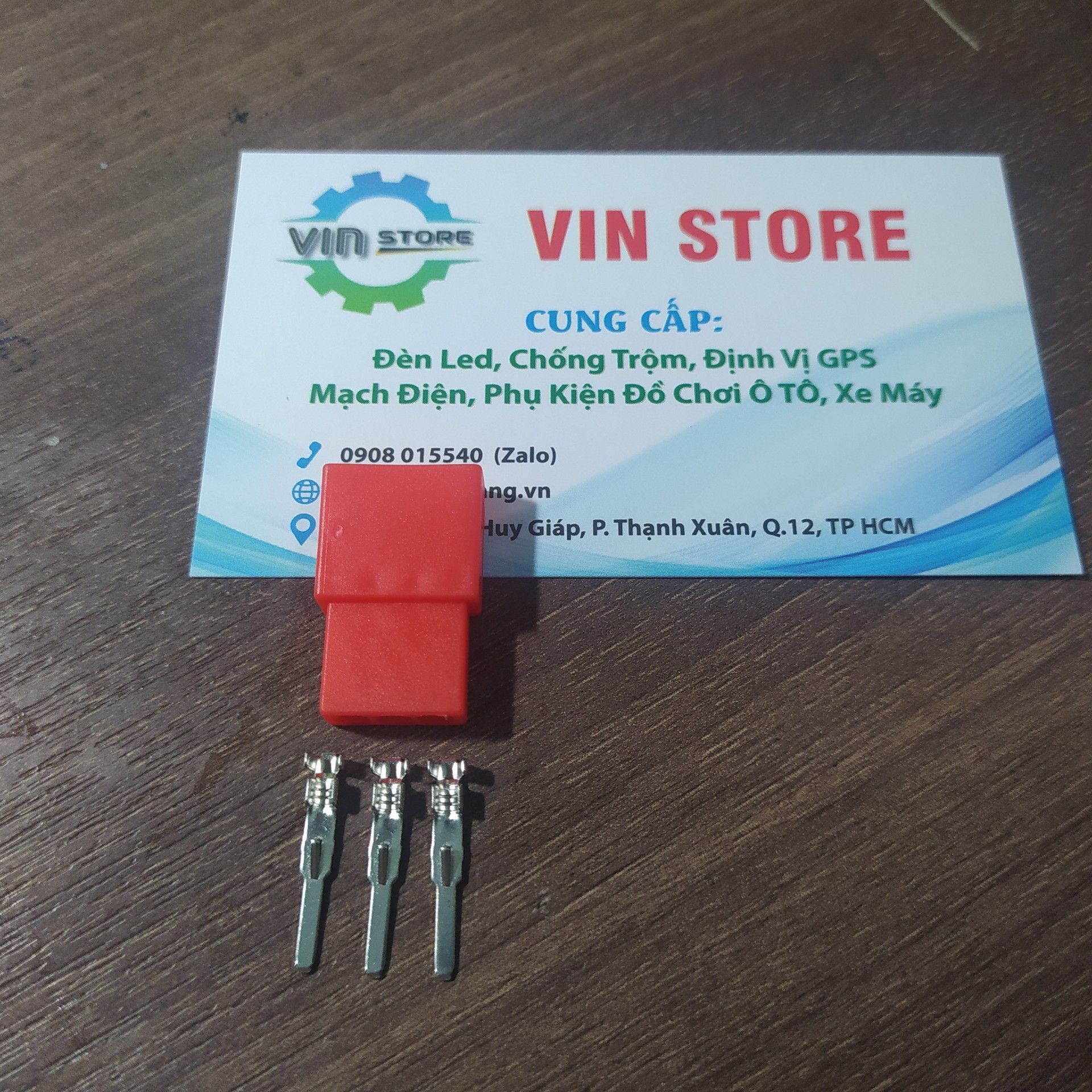 10 Bộ Jack + Cos 3P 2.2mm đỏ cho xe máy (10 bộ/ 1 bịch)