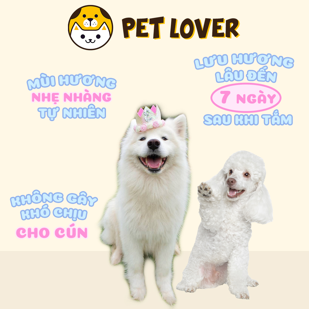 Sữa Tắm Cho Chó Lông Trắng, Sữa Tắm Chó Trị Vết Ố Lông Yaho M Rolay Care chai 500ml