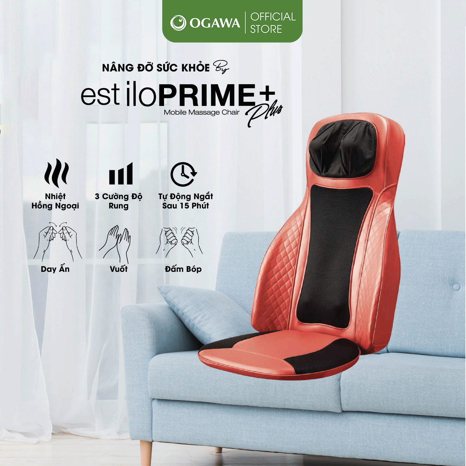 Đệm Massage Di Động OGAWA Estilo Prime Plus