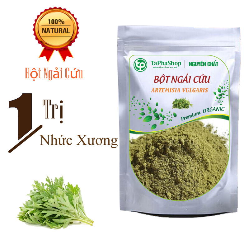 [HOT] Bột ngải cứu nguyên chất 200g - Thảo Dược Tấn Phát