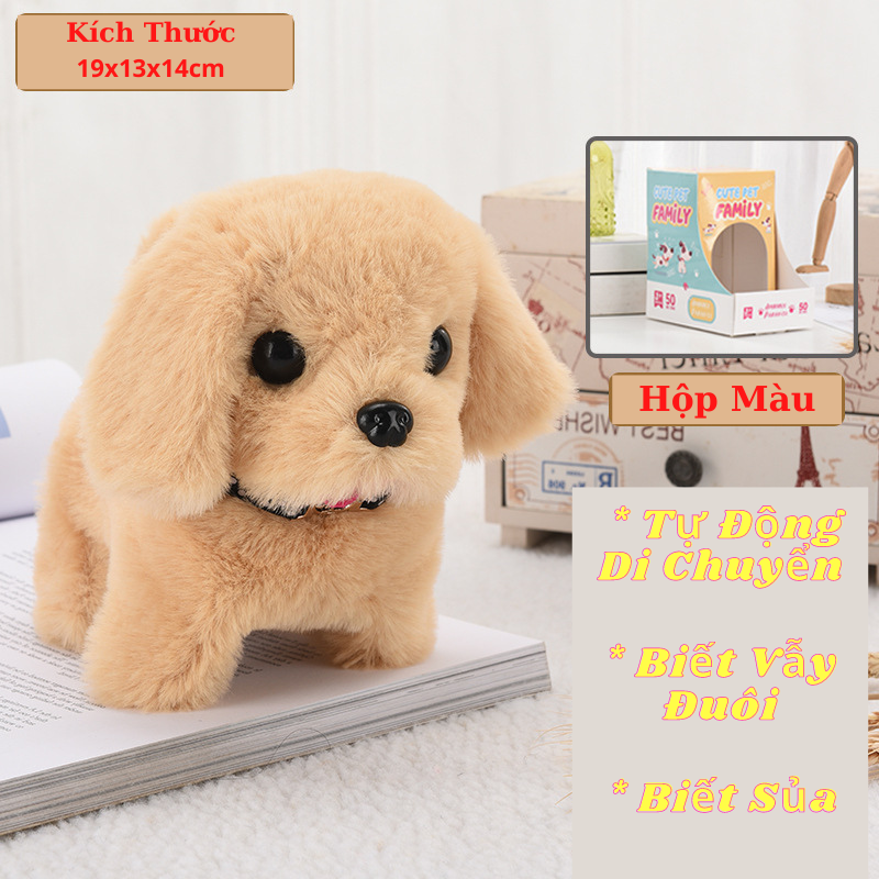 Đồ Chơi Chó Cún Con Dung Pin Biết Đi Biết Sủa Quẫy Đuôi Phát Nhạc Thông ...